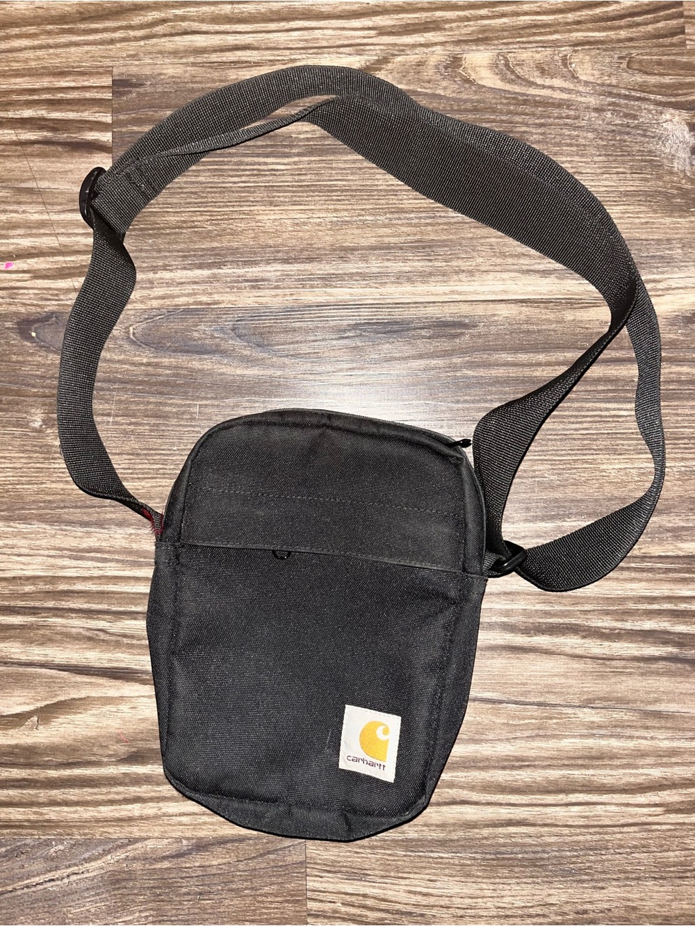 Carhartt Black Compact Belt Bag with Yellow Logo